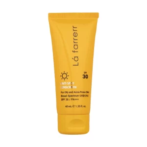 کرم ضدآفتاب و ضدلک بی‌رنگ لافارر مدل SPF30، مناسب پوست‌های چرب، حجم 40 میلی‌لیتر